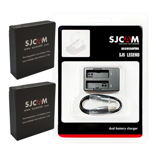 SJCAM SJ6용 듀얼충전기+배터리(2개)세트